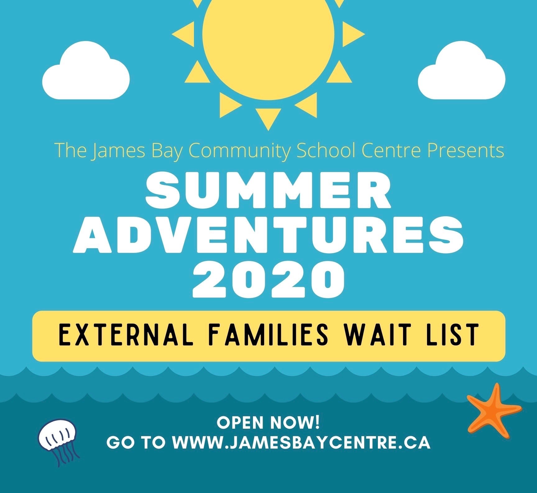 Summer Adventures 2020 - External Family Wait list - James Bay